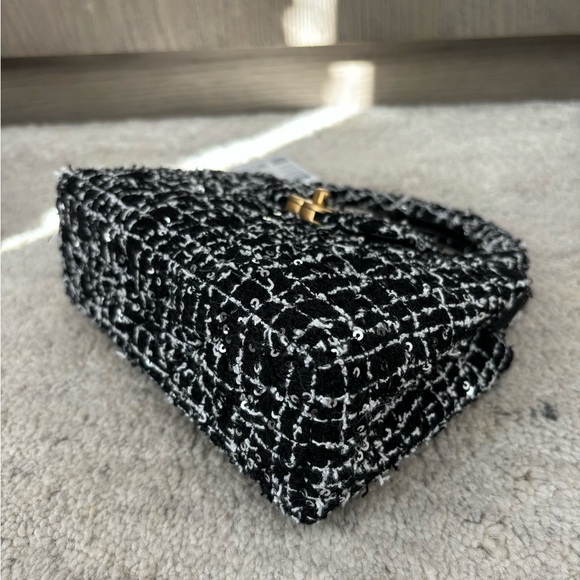 NWT 🖤 CHANEL 24P Black & White Tweed Small Nano Shopper Kelly Bag - Picture 16 of 16